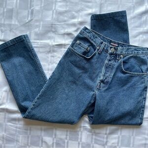 Guess Jeans Vintage Straight Leg High Rise Blue Denim Jeans